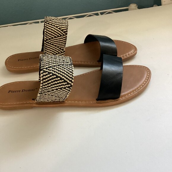 Pierre Dumas Sandals – Black & Woven Strap – Size 9 – New Without Bo - Picture 3 of 8